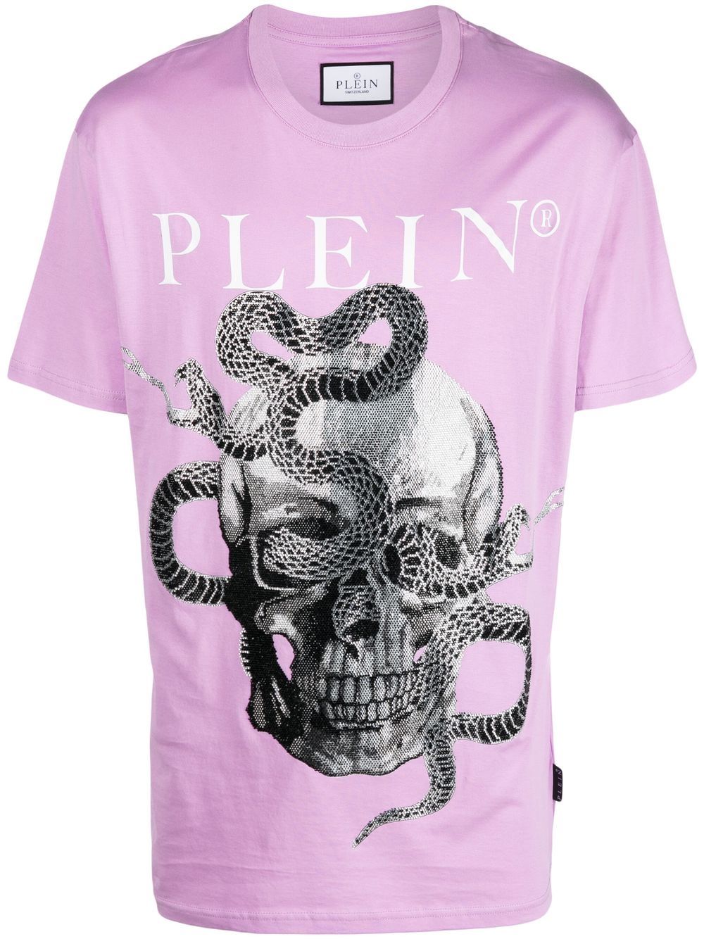 Philipp Plein Snake-print short-sleeve T-shirt - Purple von Philipp Plein