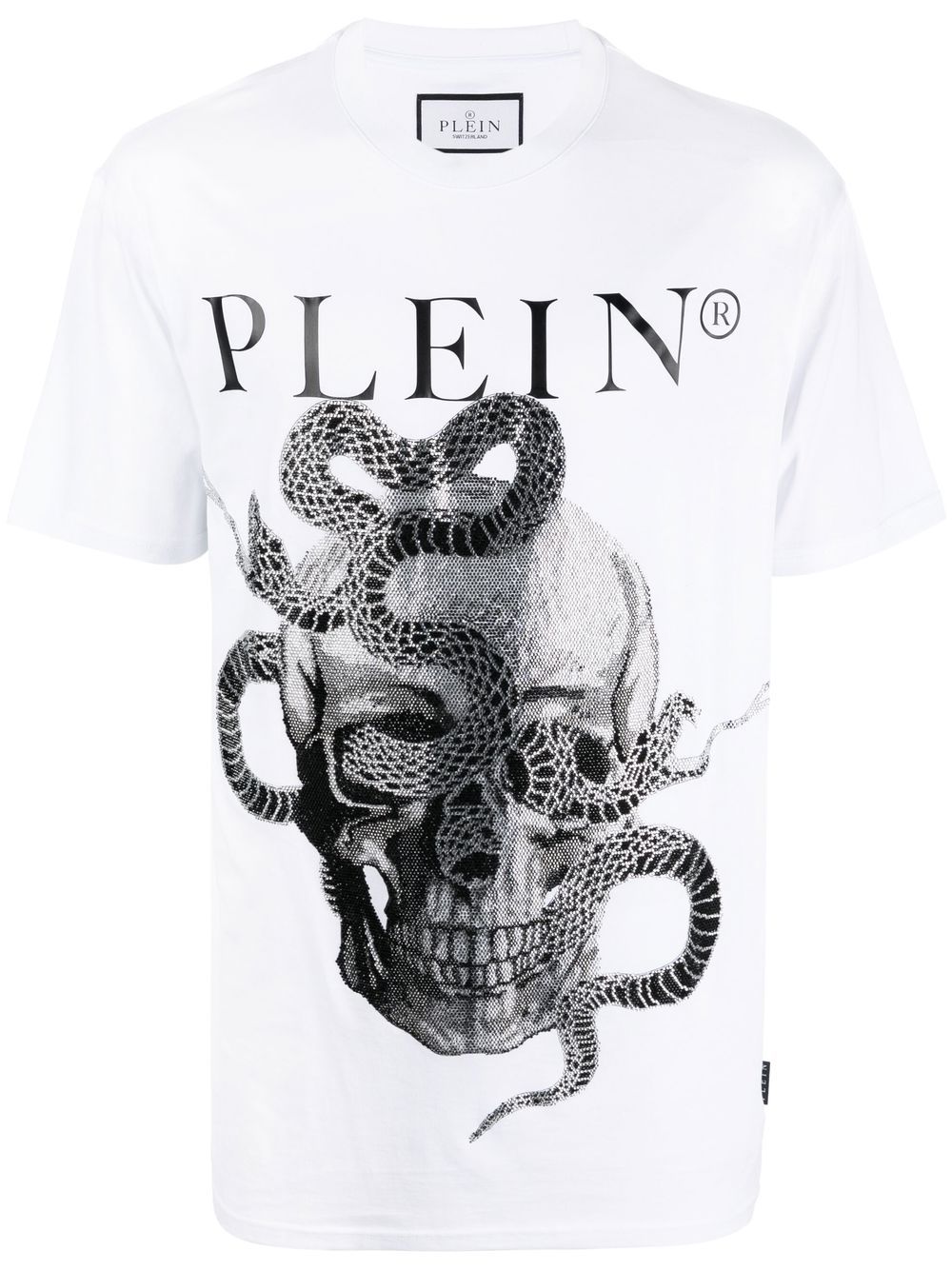 Philipp Plein Snake-print short-sleeve T-shirt - White von Philipp Plein