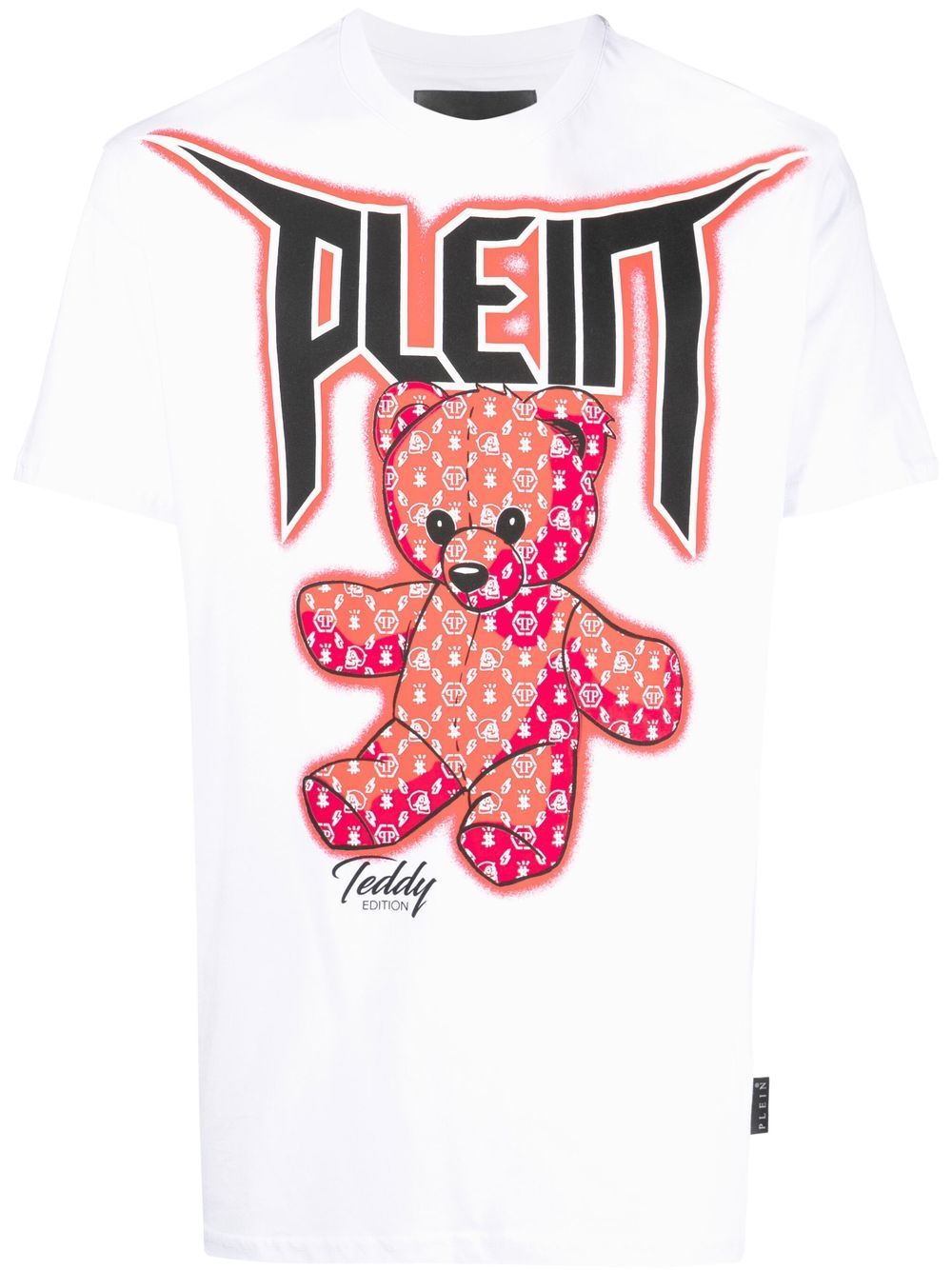 Philipp Plein Spray-Effect teddy bear-print T-shirt - White von Philipp Plein