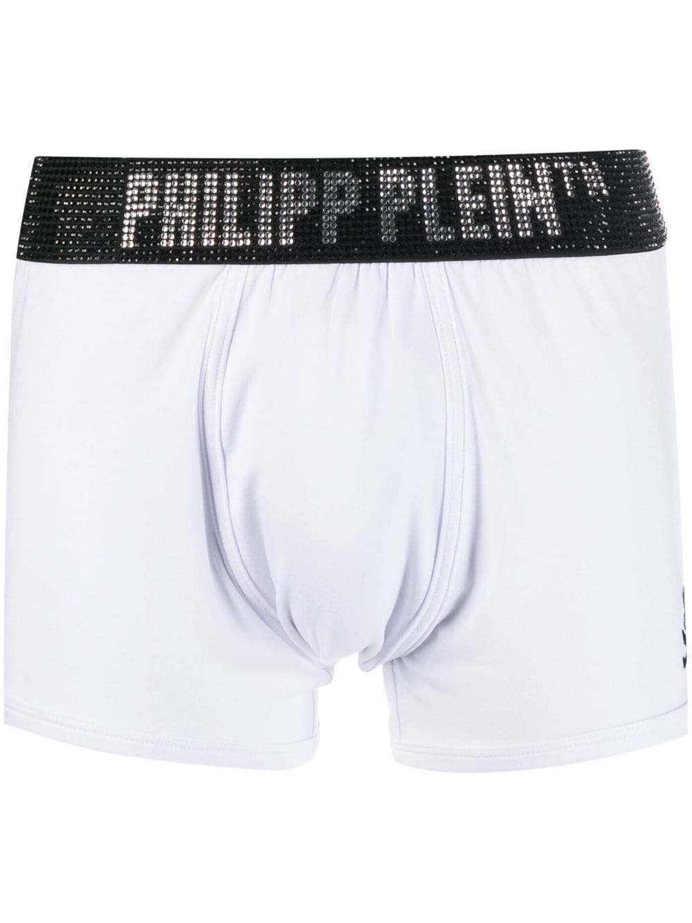 Philipp Plein Stones rhinestone-logo boxers - White von Philipp Plein