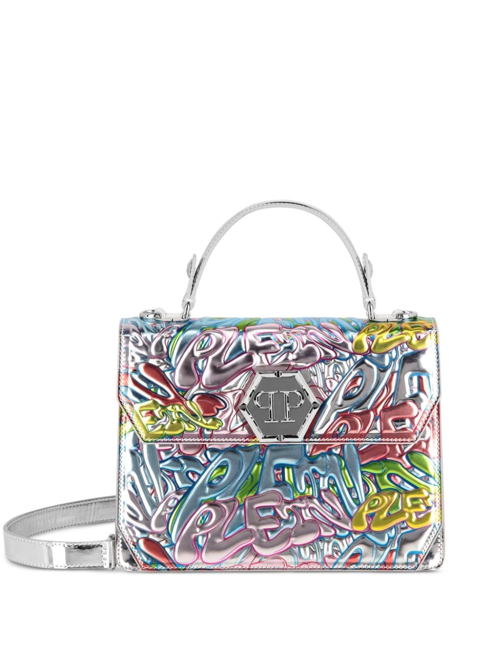 Philipp Plein Superheroine tote bag - Silver von Philipp Plein