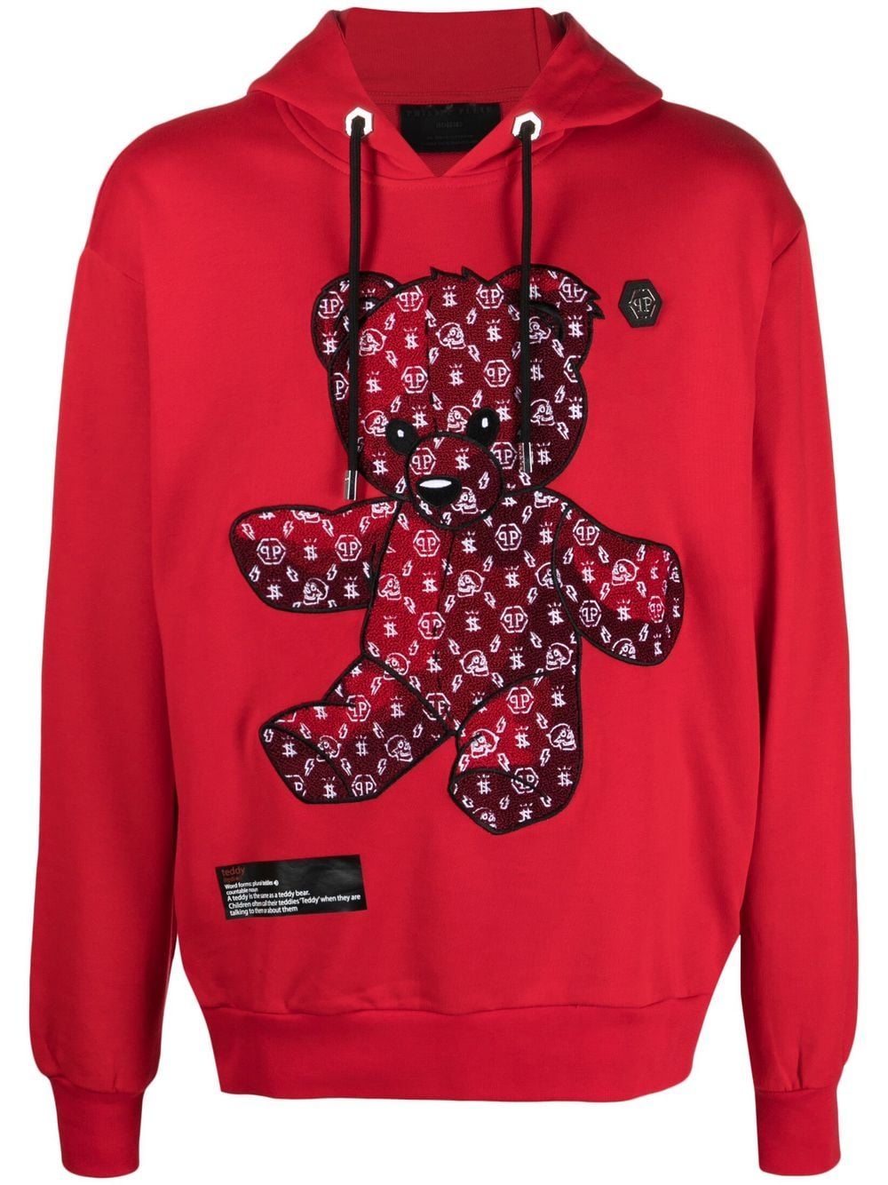 Philipp Plein Teddy Bear long-sleeve hoodie - Red von Philipp Plein
