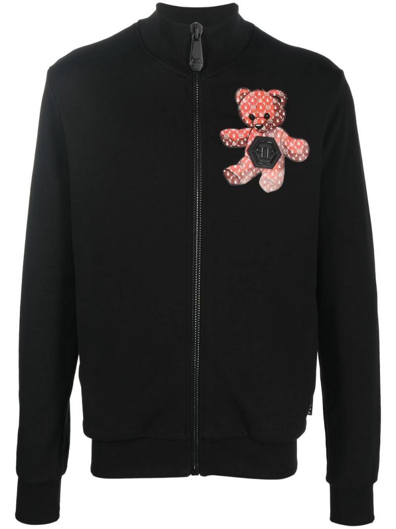 Philipp Plein Teddy Bear zip-up sweatshirt - Black von Philipp Plein