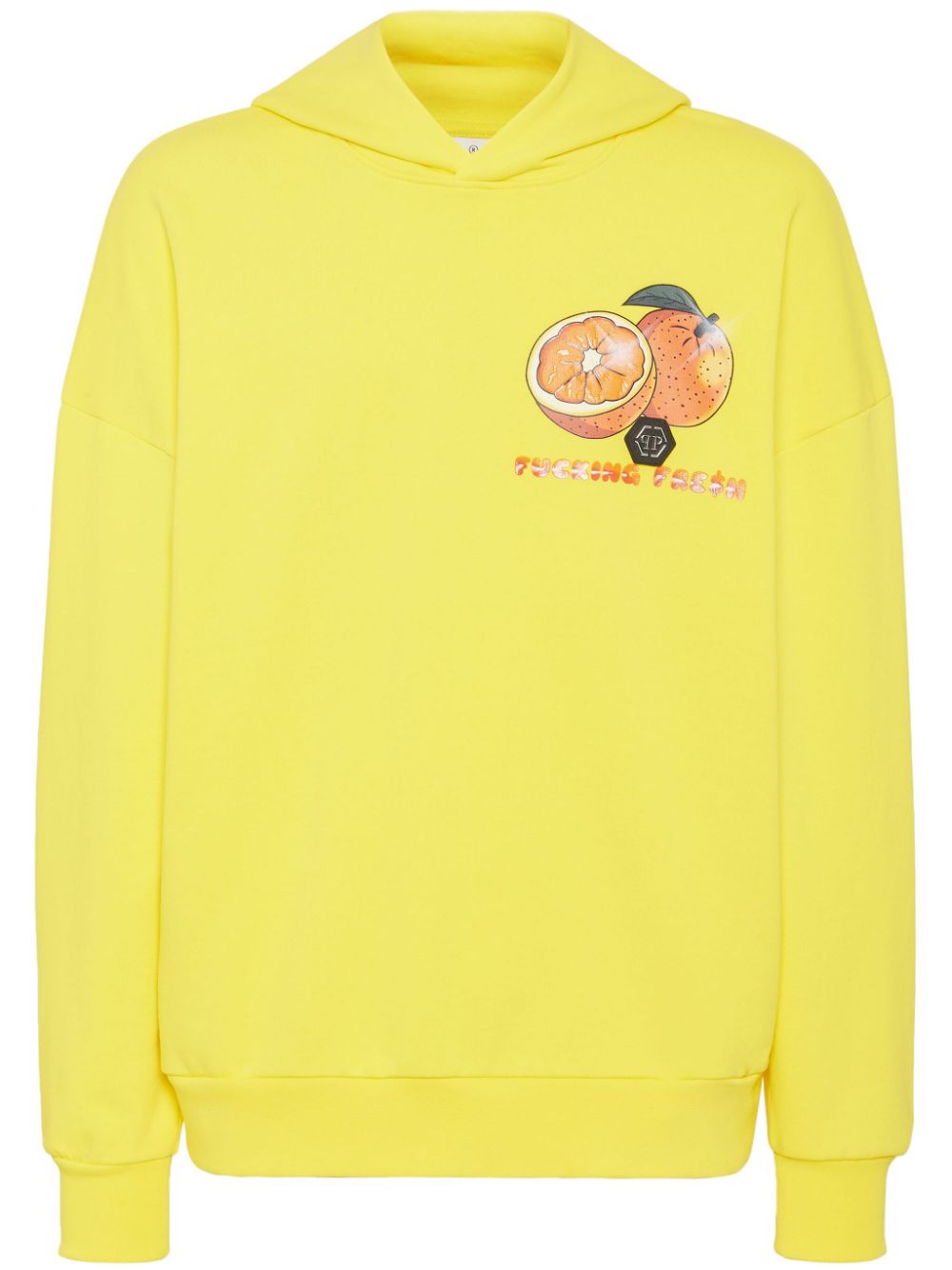 Philipp Plein Tutti Frutti cotton hoodie - Yellow von Philipp Plein