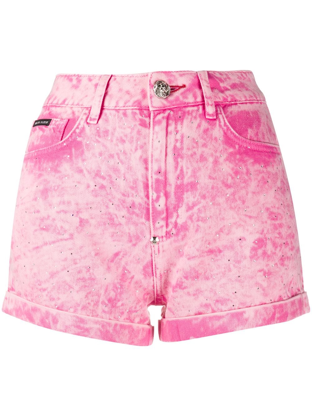 Philipp Plein acid-wash denim shorts - Pink von Philipp Plein