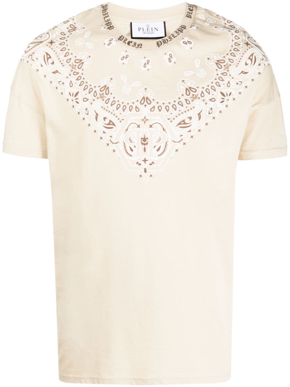 Philipp Plein badana-print T-shirt - Neutrals von Philipp Plein