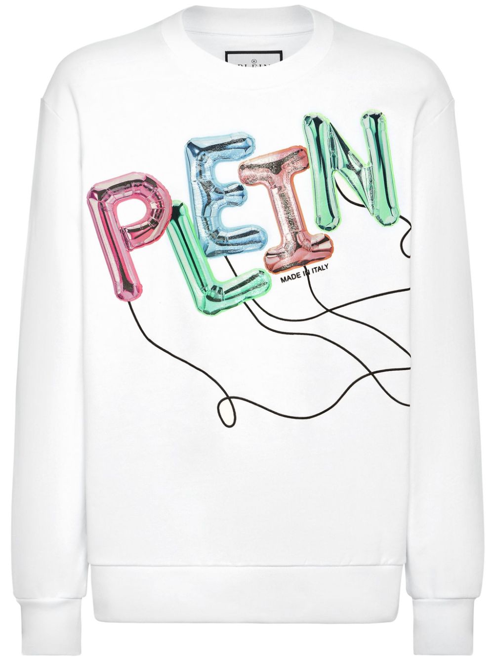 Philipp Plein balloon logo-print cotton sweatshirt - White von Philipp Plein