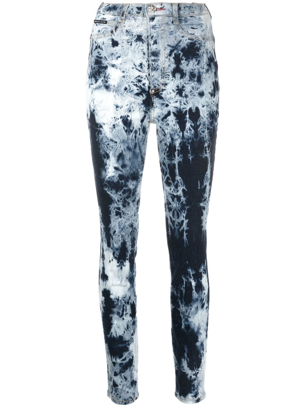 Philipp Plein bleached high-waisted skinny jeans - Blue von Philipp Plein