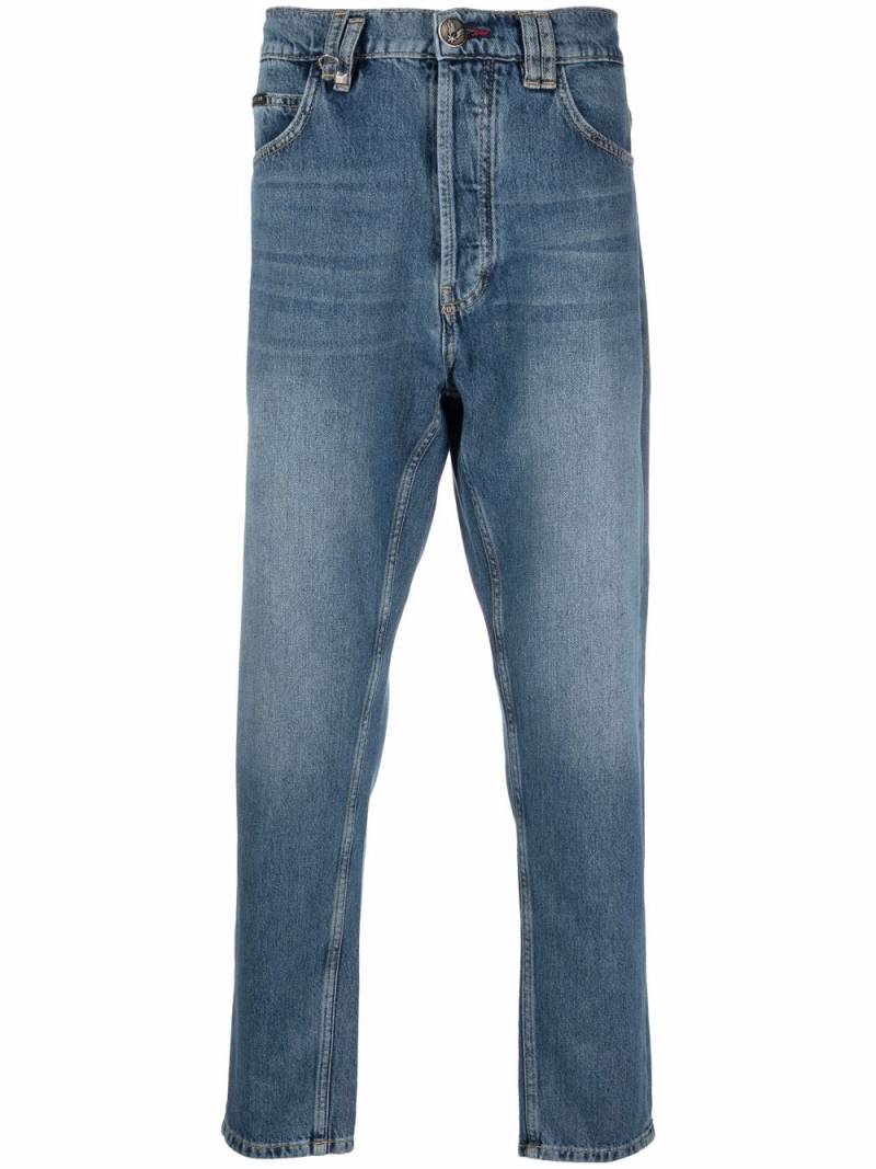 Philipp Plein carrot-cut Iconic Plein jeans - Blue von Philipp Plein