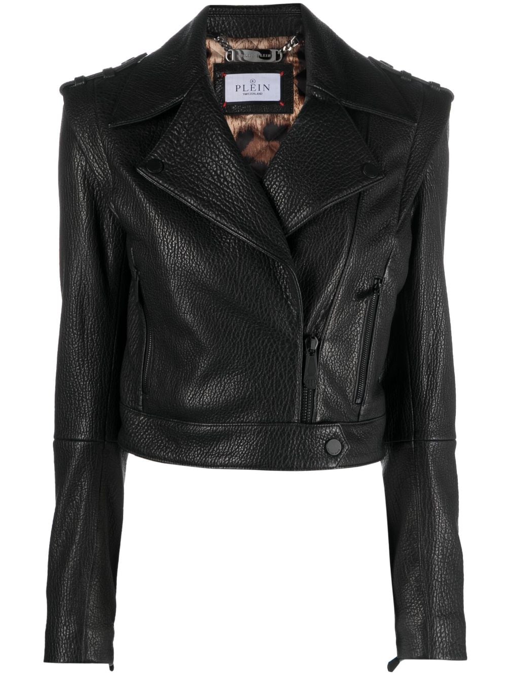 Philipp Plein cropped biker jacket - Black von Philipp Plein