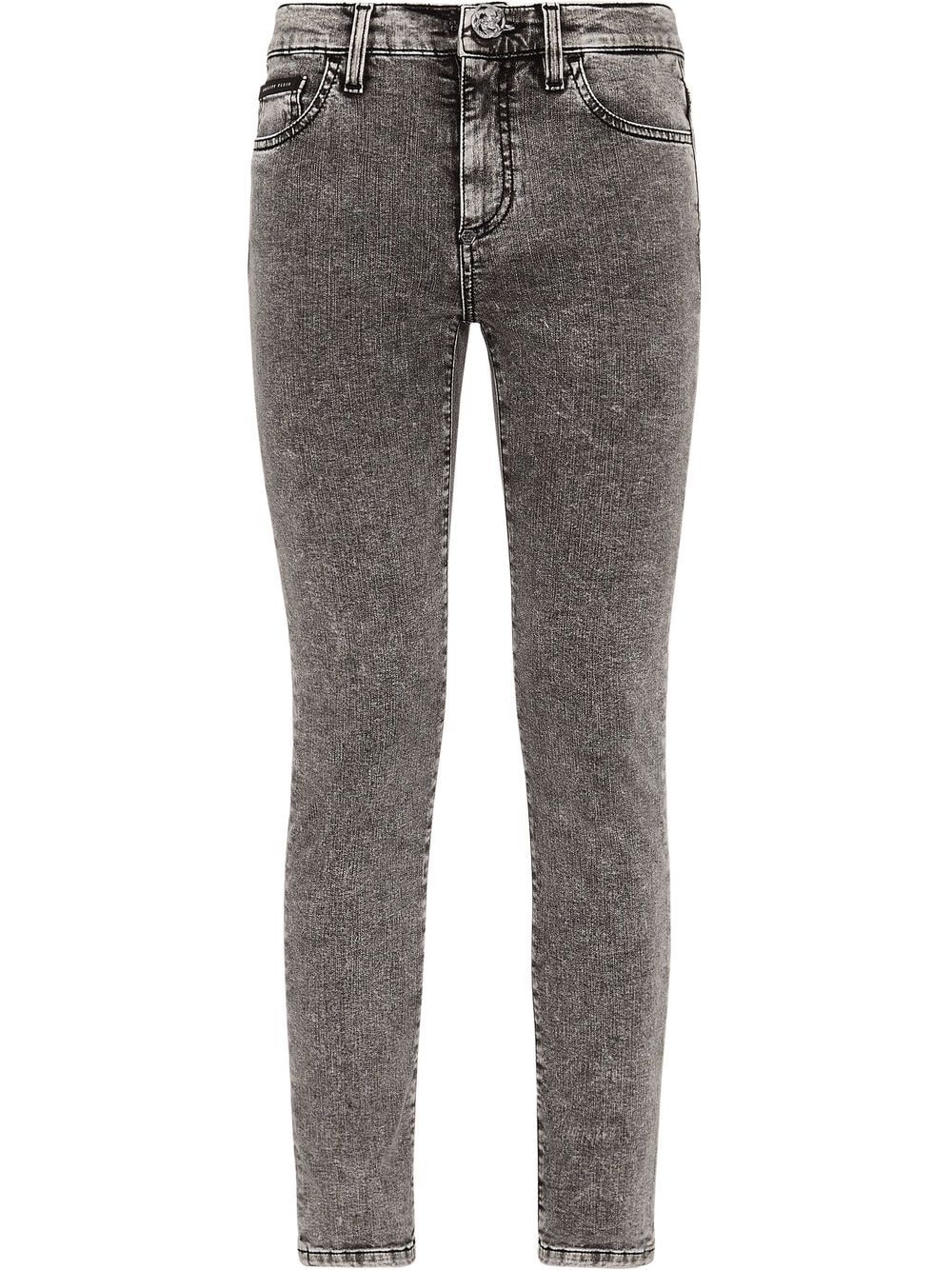 Philipp Plein cropped skinny-cut jeans - Grey von Philipp Plein