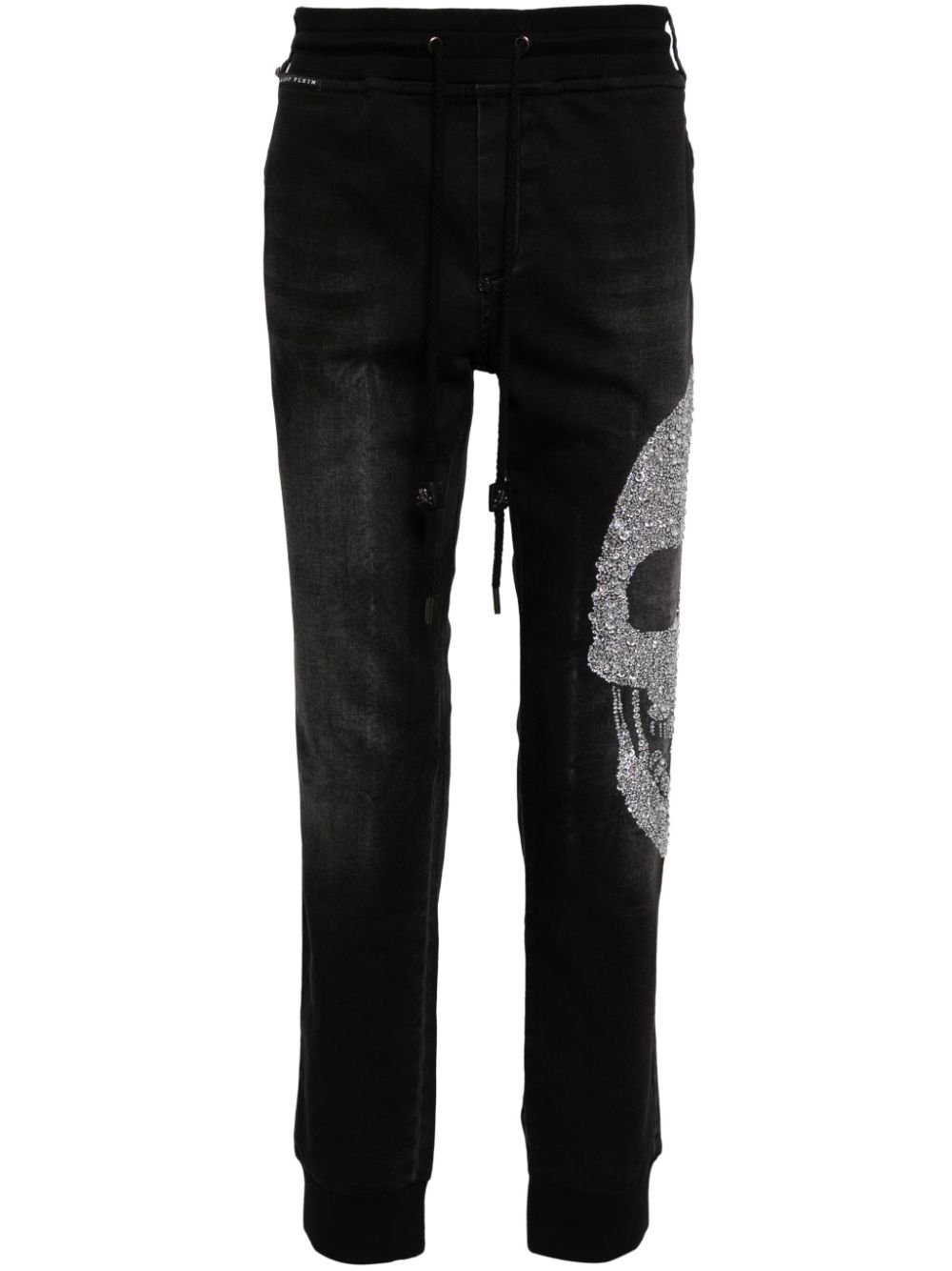 Philipp Plein crystal-embellished Skull track pants - Black von Philipp Plein