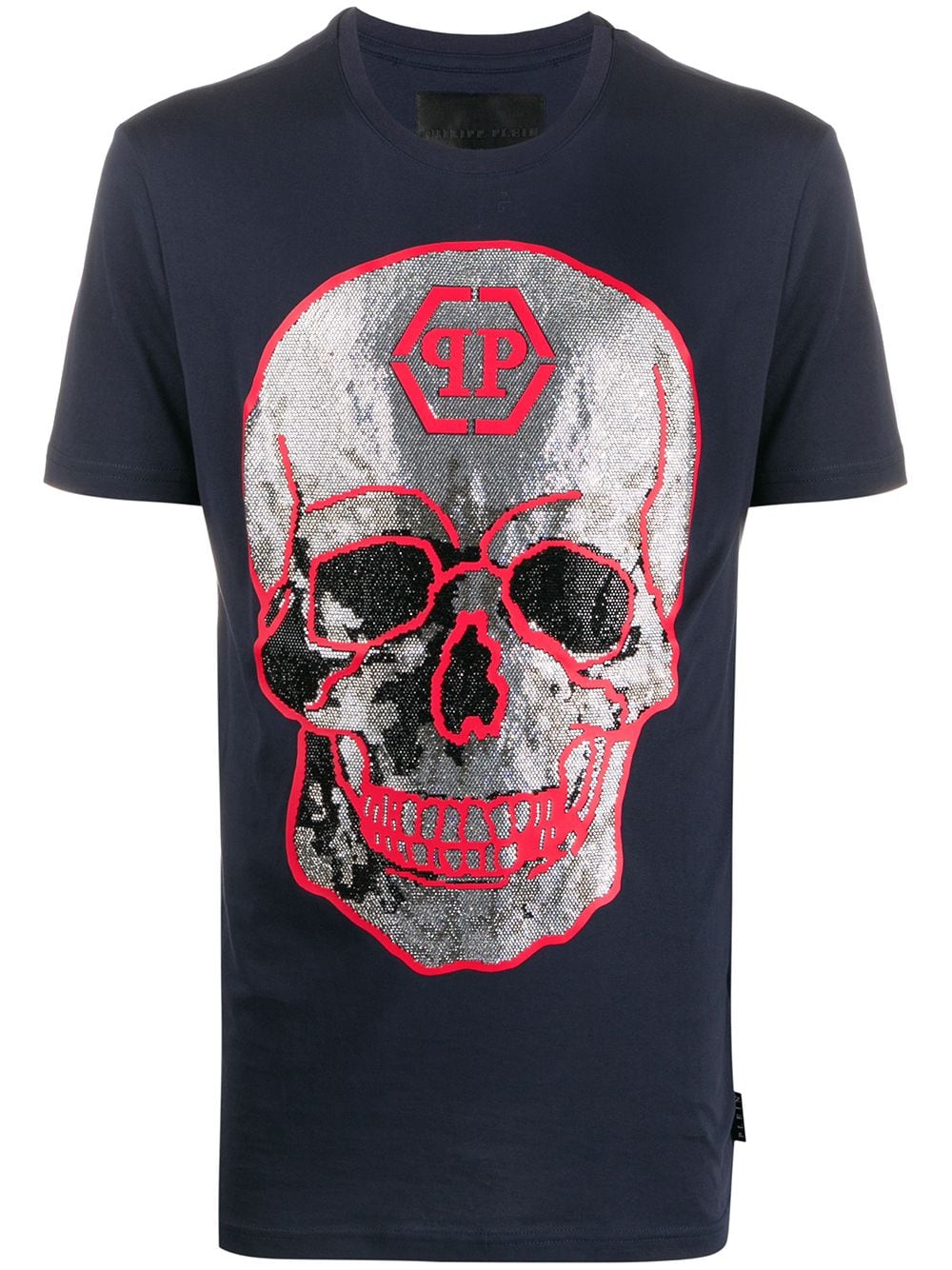 Philipp Plein crystal-embellished T-shirt - Blue von Philipp Plein