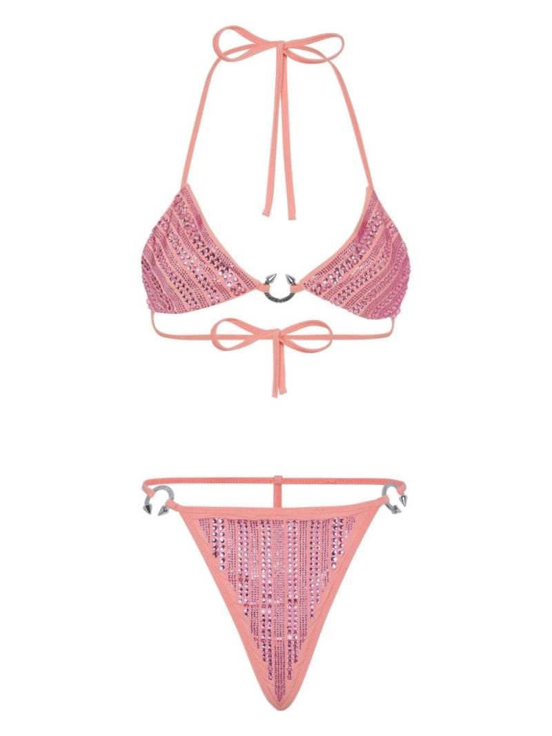 Philipp Plein crystal-embellished bikini - Pink von Philipp Plein