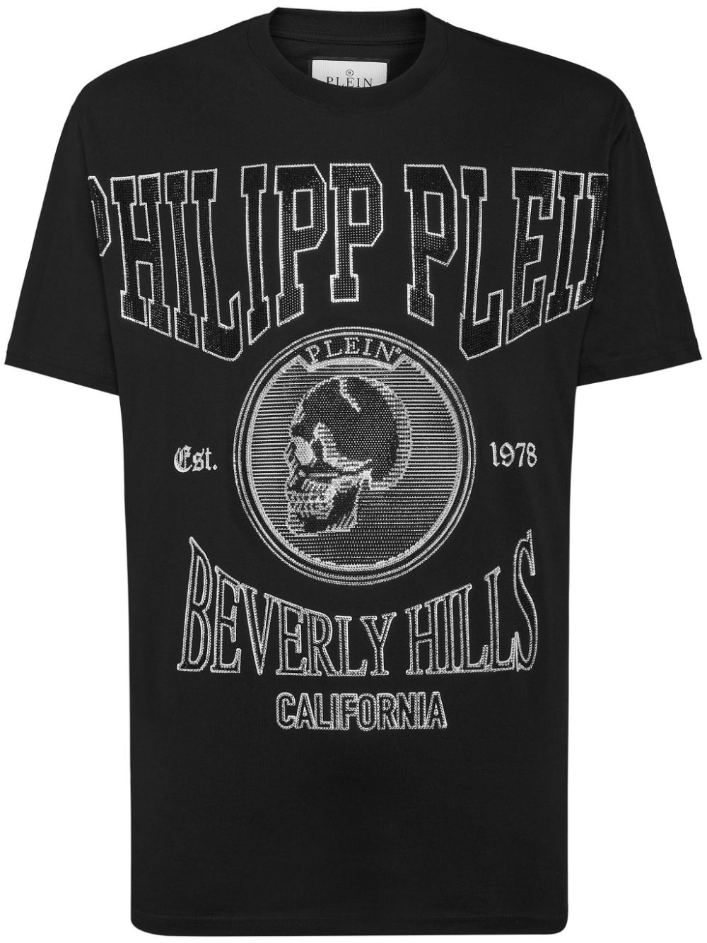 Philipp Plein crystal-embellished cotton T-shirt - Black von Philipp Plein