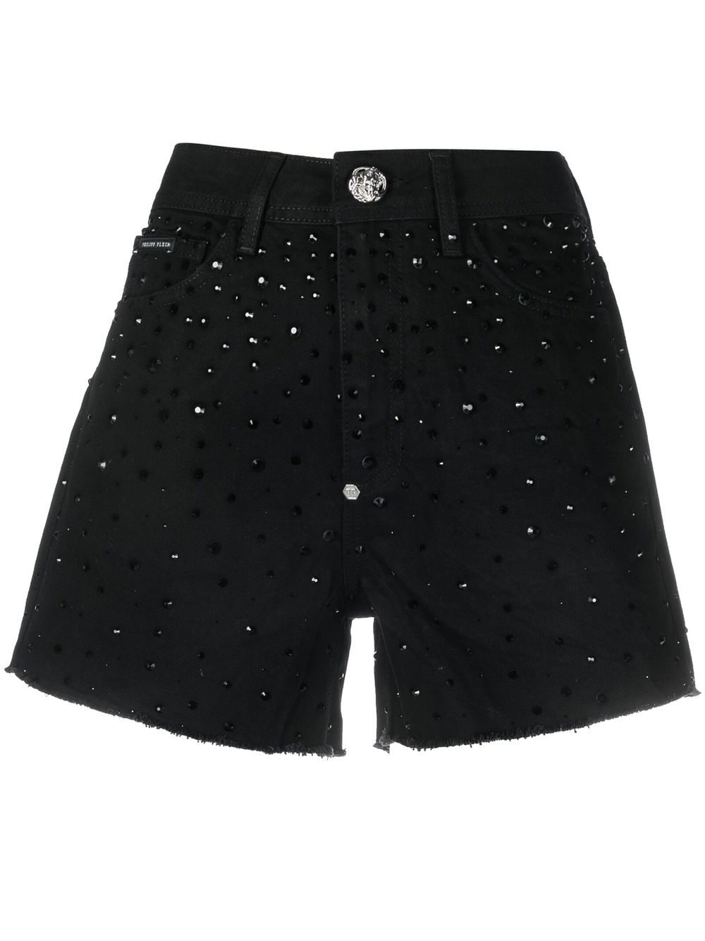 Philipp Plein crystal embellished denim shorts - Black von Philipp Plein