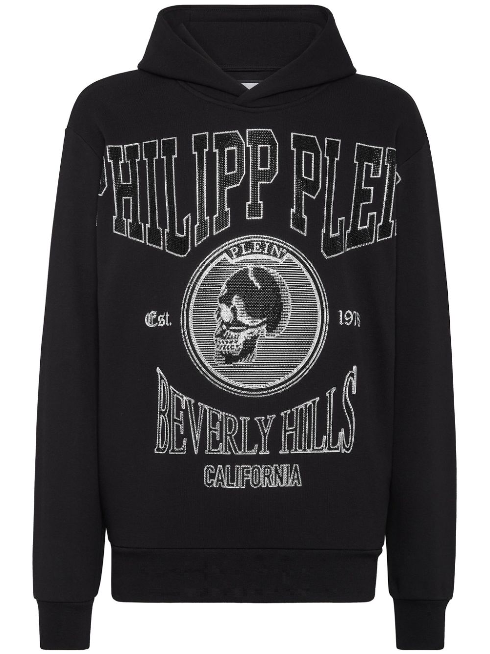 Philipp Plein crystal-embellished jersey hoodie - Black von Philipp Plein