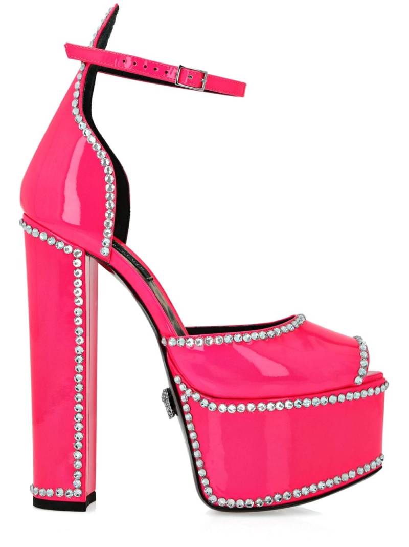 Philipp Plein crystal-embellished leather sandals - Pink von Philipp Plein
