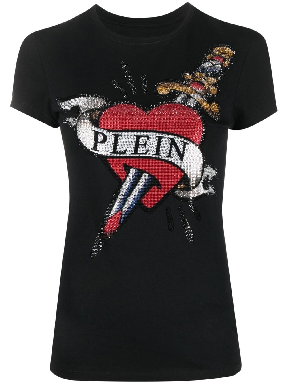 Philipp Plein crystal-embellished logo T-shirt - Black von Philipp Plein