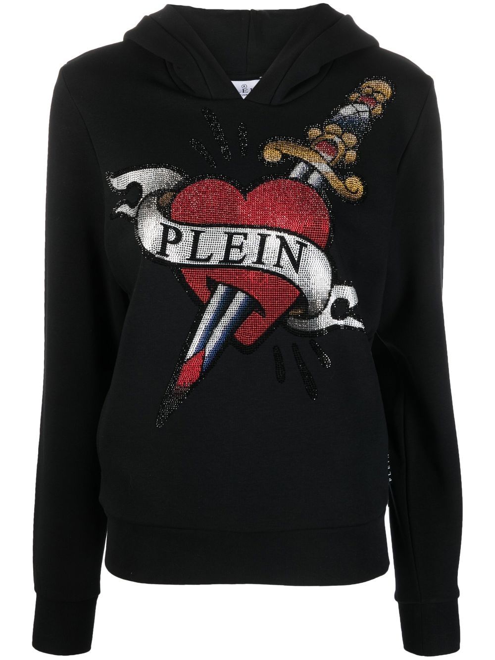 Philipp Plein crystal-embellished logo hoodie - Black von Philipp Plein