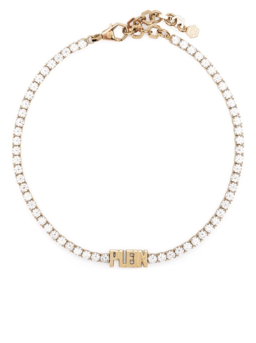 Philipp Plein crystal-embellished logo necklace - Gold von Philipp Plein