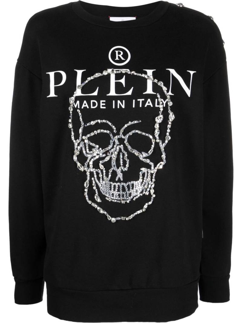 Philipp Plein crystal-embellished long-sleeve sweatshirt - Black von Philipp Plein