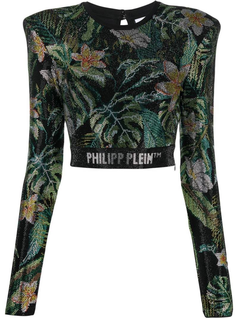 Philipp Plein crystal-embellished long-sleeved top - Black von Philipp Plein