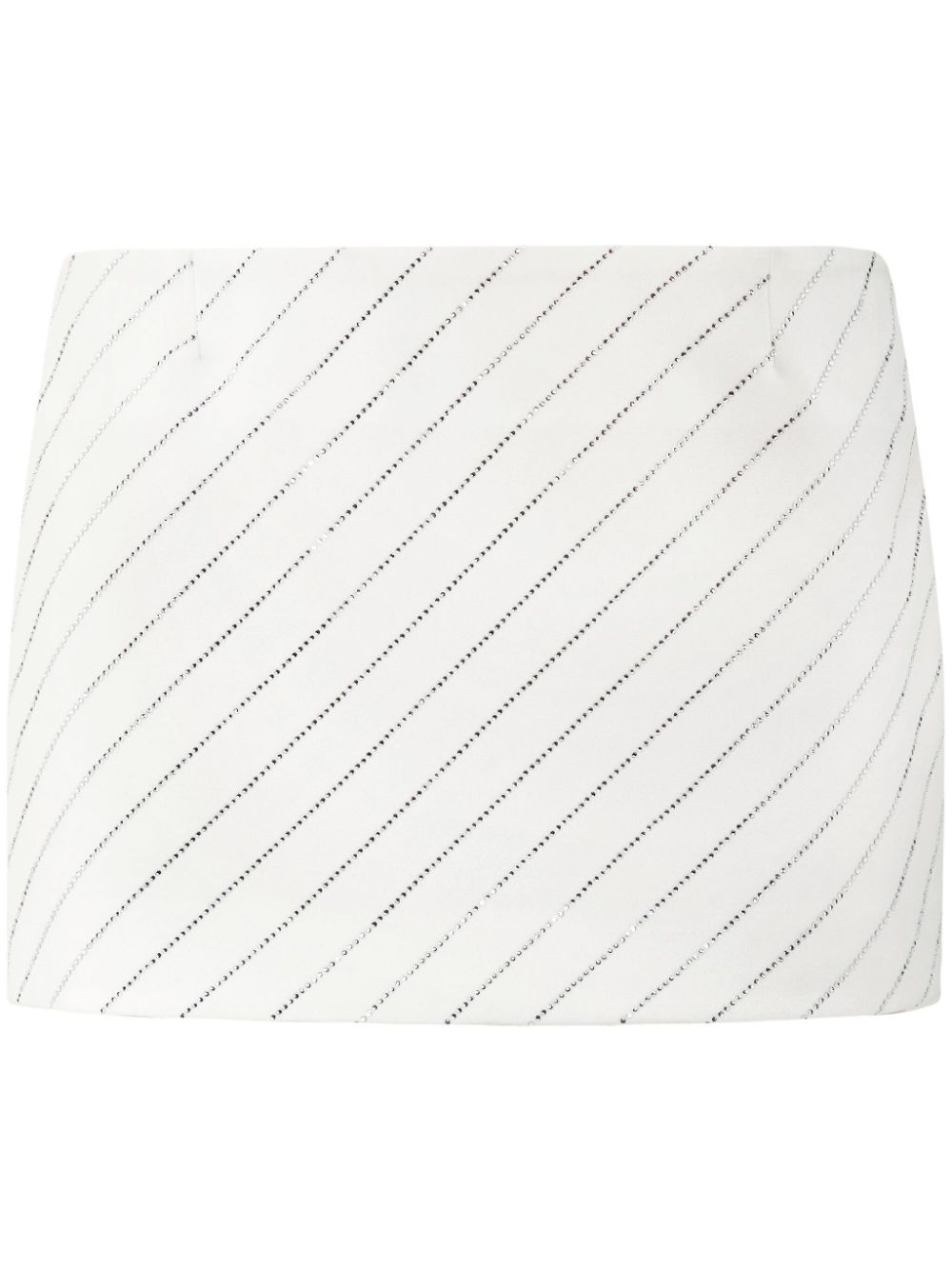Philipp Plein crystal-embellished pinstripe-pattern mini skirt - White von Philipp Plein