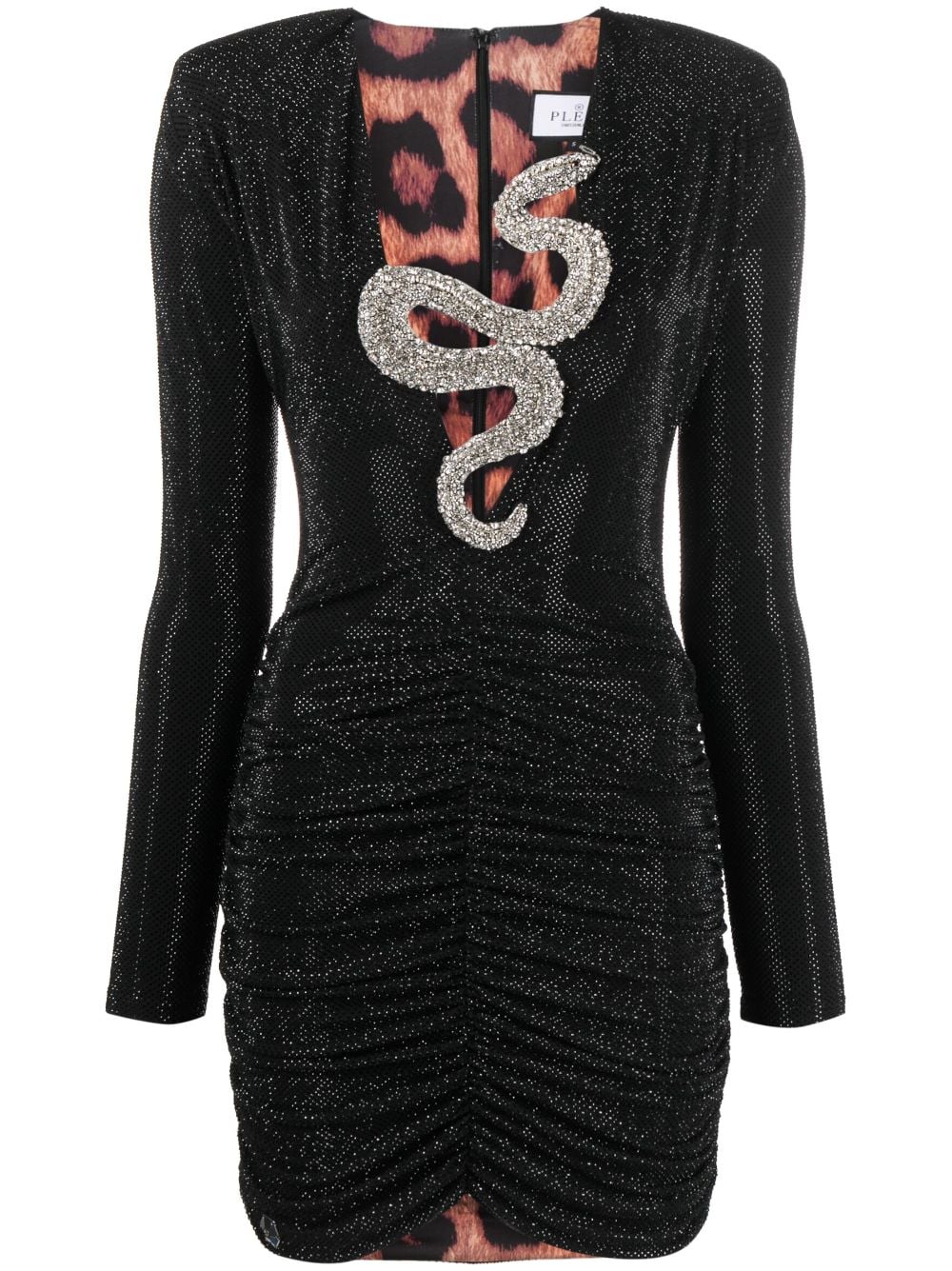 Philipp Plein crystal-embellished ruched minidress - Black von Philipp Plein