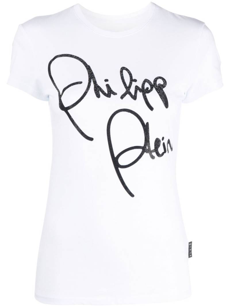 Philipp Plein crystal-embellished script T-shirt - White von Philipp Plein