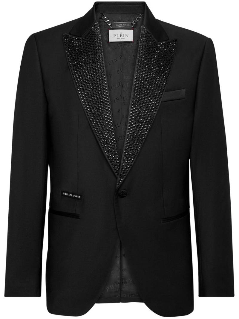 Philipp Plein crystal-embellished single-breasted blazer - Black von Philipp Plein