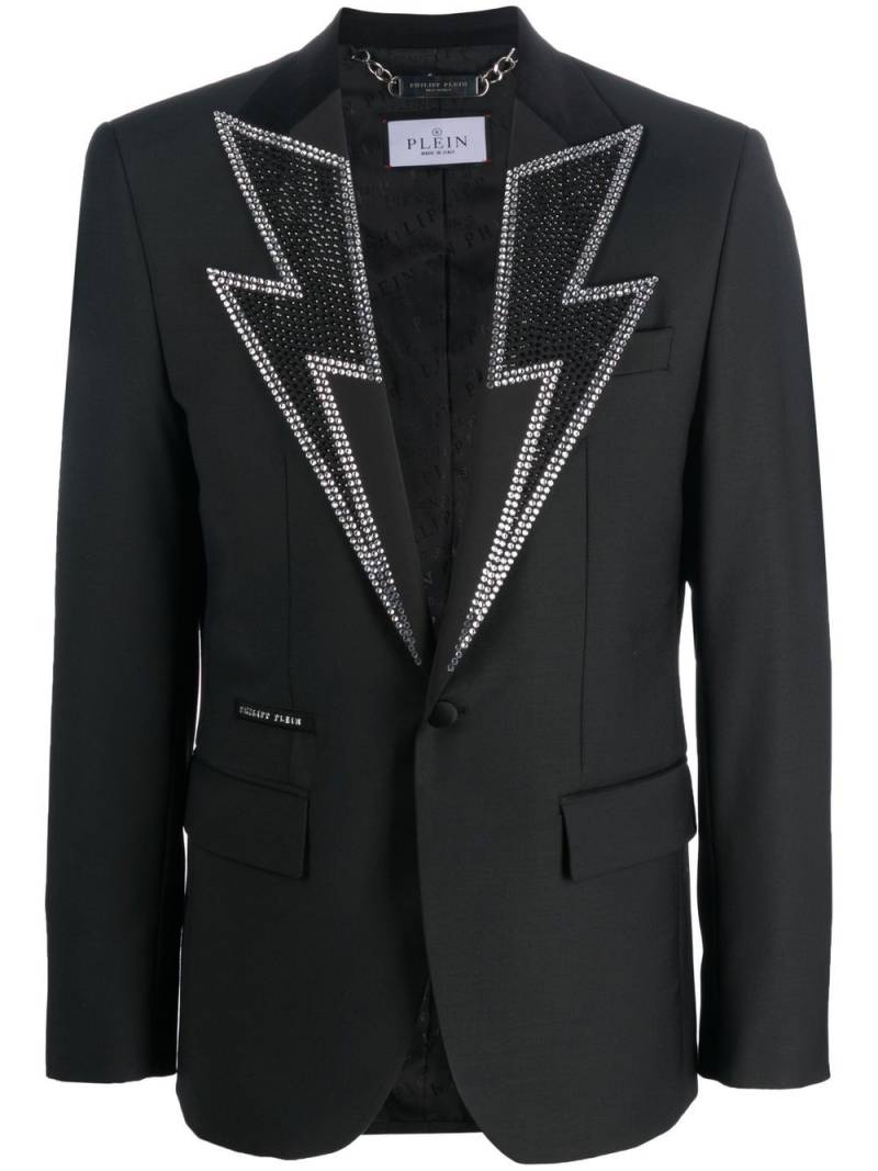 Philipp Plein crystal-embellished single-breasted blazer - Black von Philipp Plein