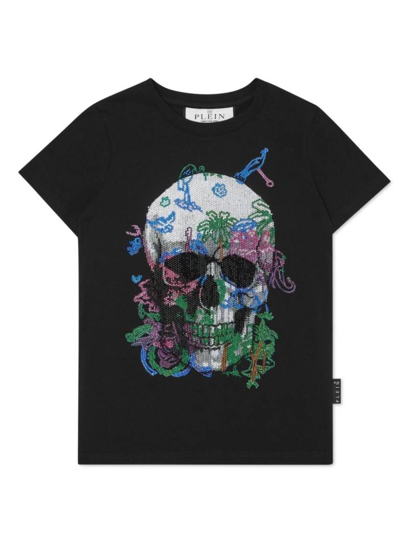 Philipp Plein crystal-embellished skull cotton T-shirt - Black von Philipp Plein