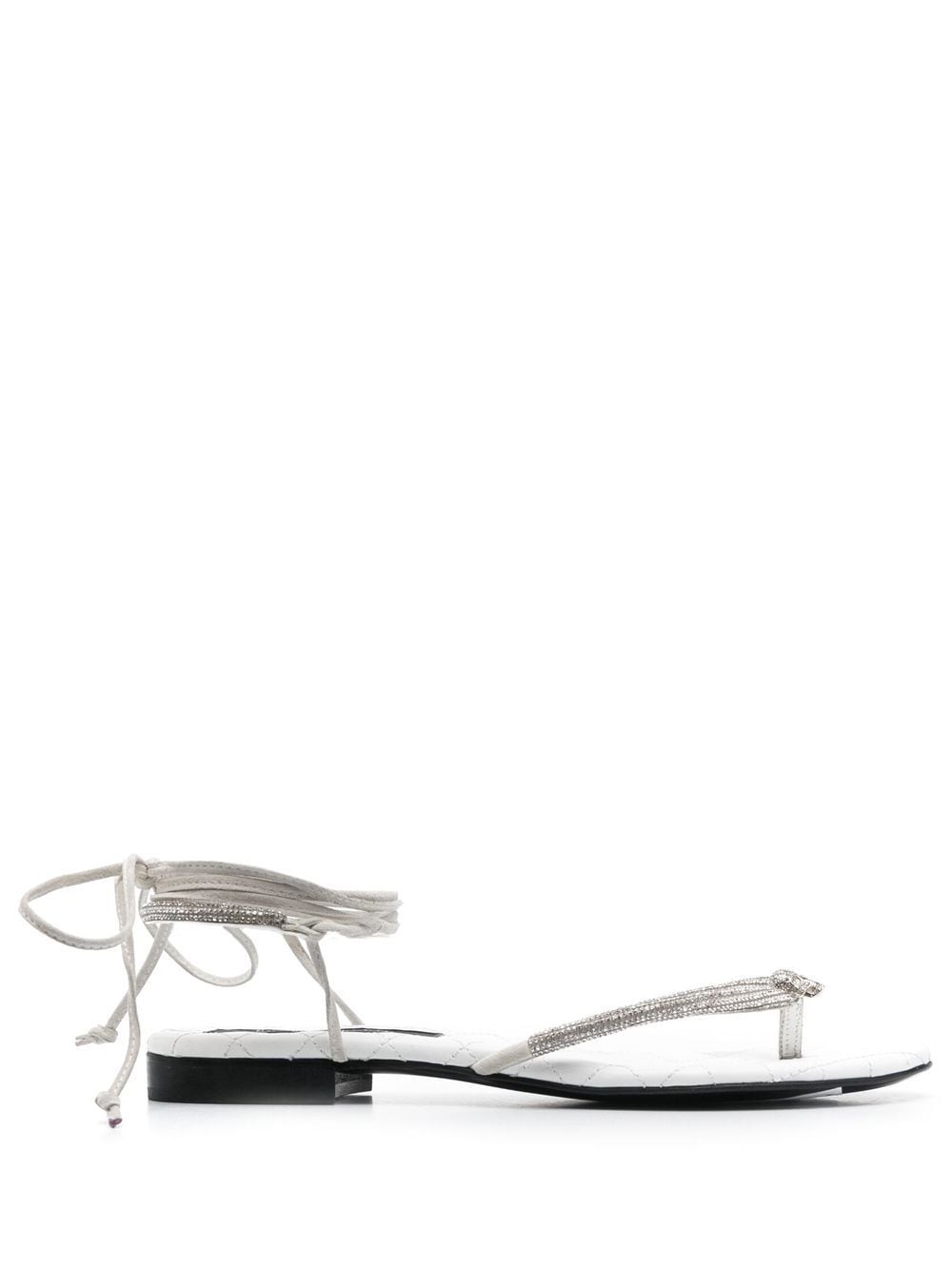 Philipp Plein crystal-embellished skull sandals - White von Philipp Plein