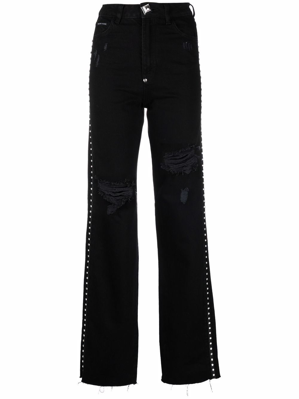Philipp Plein crystal-embellished straight-leg jeans - Black von Philipp Plein