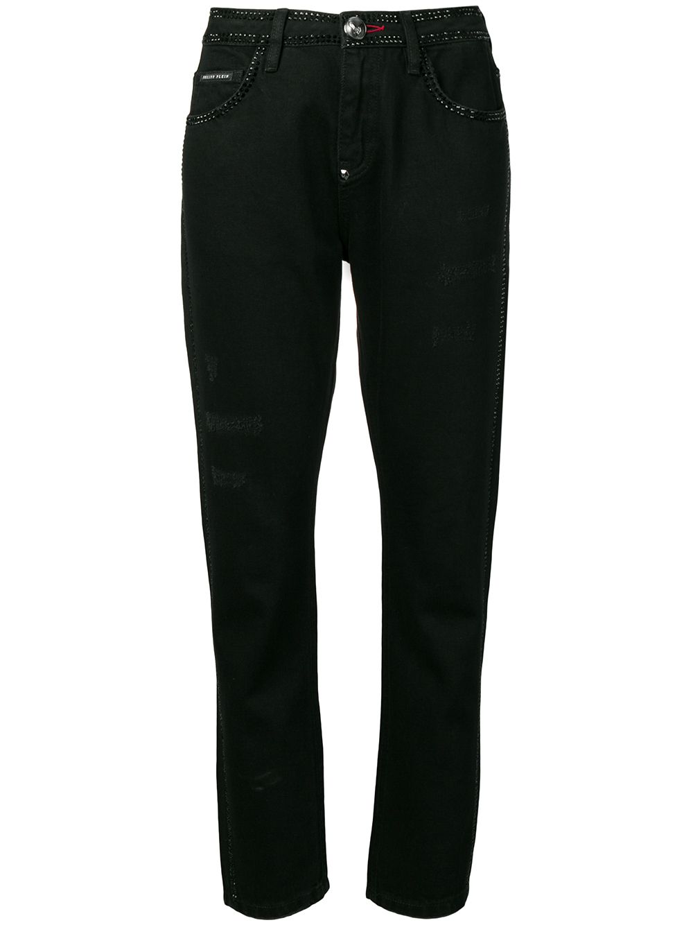 Philipp Plein crystal embellished straight-leg jeans - Black von Philipp Plein