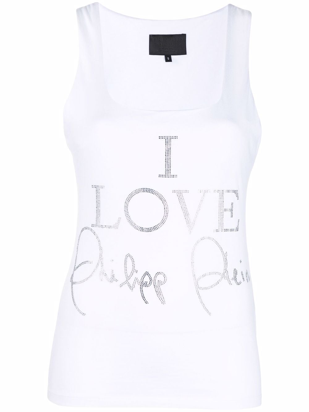 Philipp Plein crystal-embellished tank top - White von Philipp Plein