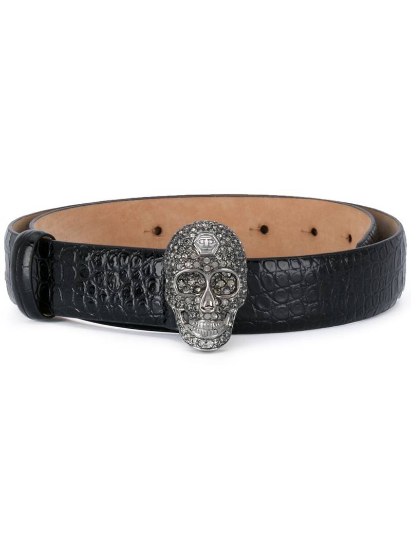 Philipp Plein crystal skull belt - Black von Philipp Plein