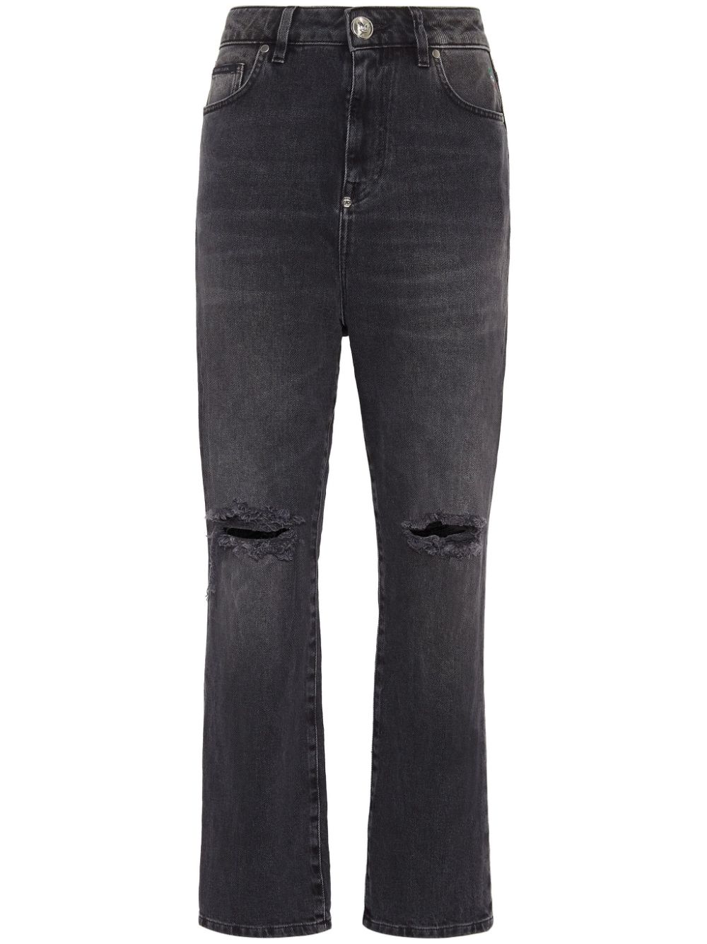 Philipp Plein distressed cropped jeans - Black von Philipp Plein