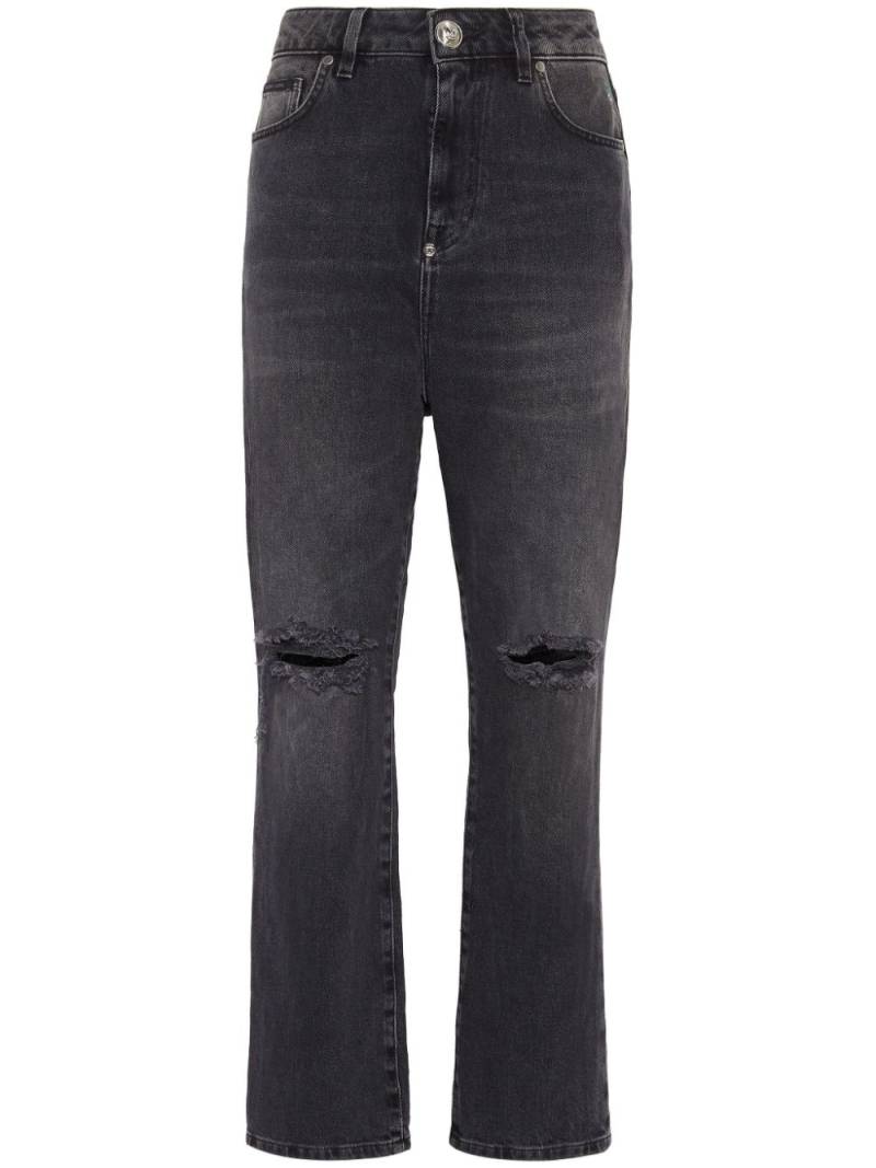 Philipp Plein distressed cropped jeans - Black von Philipp Plein