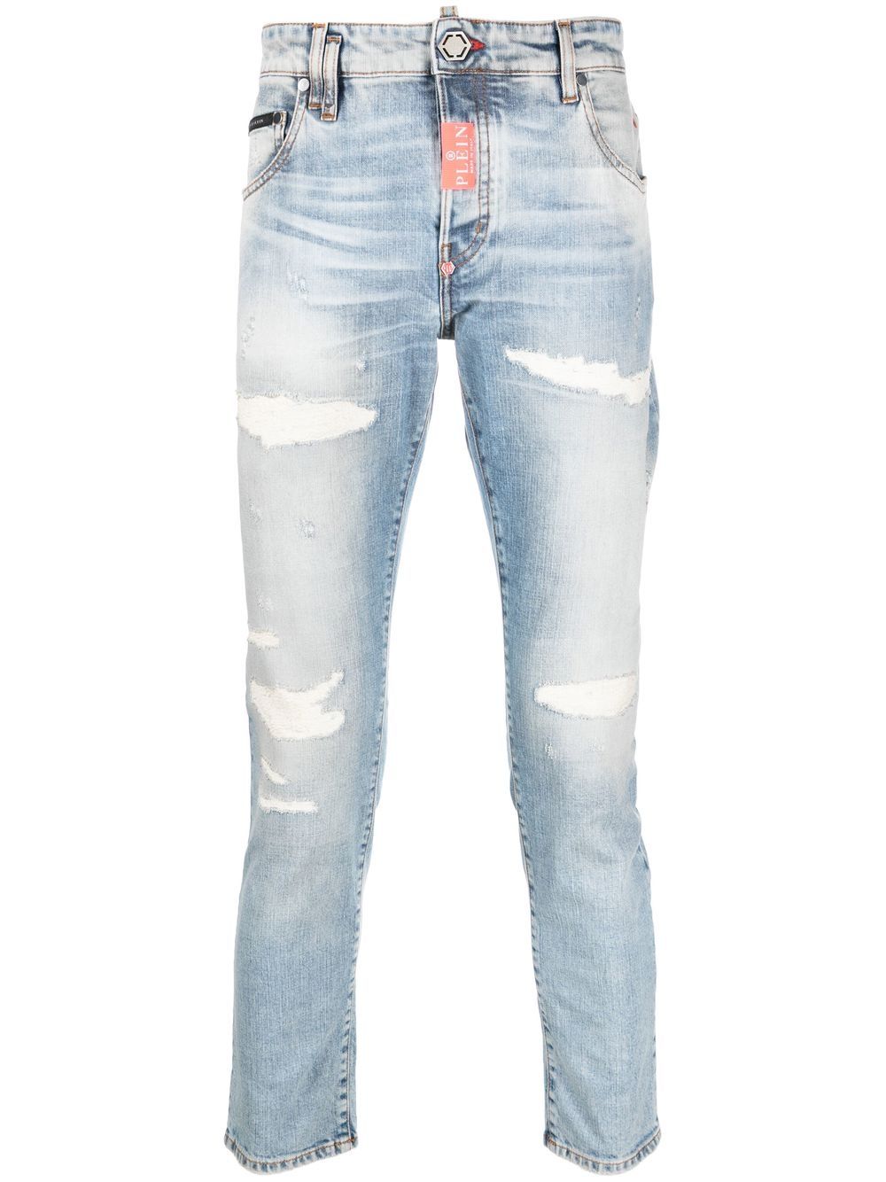 Philipp Plein distressed skinny jeans - Blue von Philipp Plein