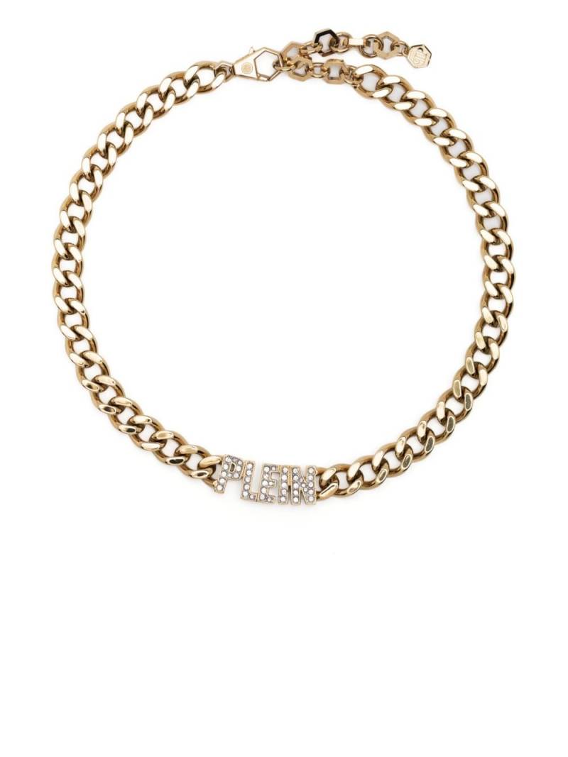 Philipp Plein embellished-logo chain necklace - Gold von Philipp Plein