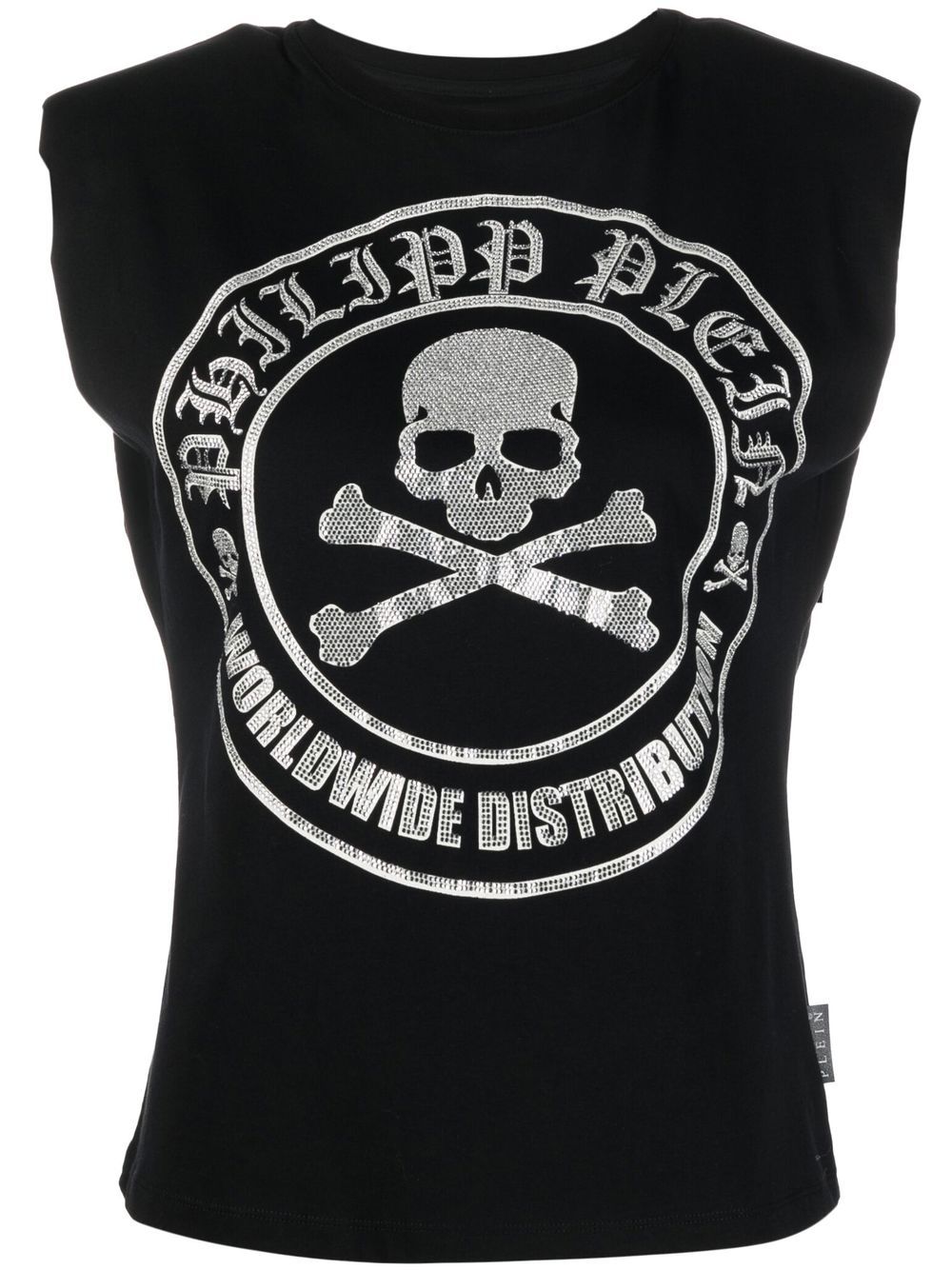 Philipp Plein embellished-logo sleeveless T-shirt - Black von Philipp Plein