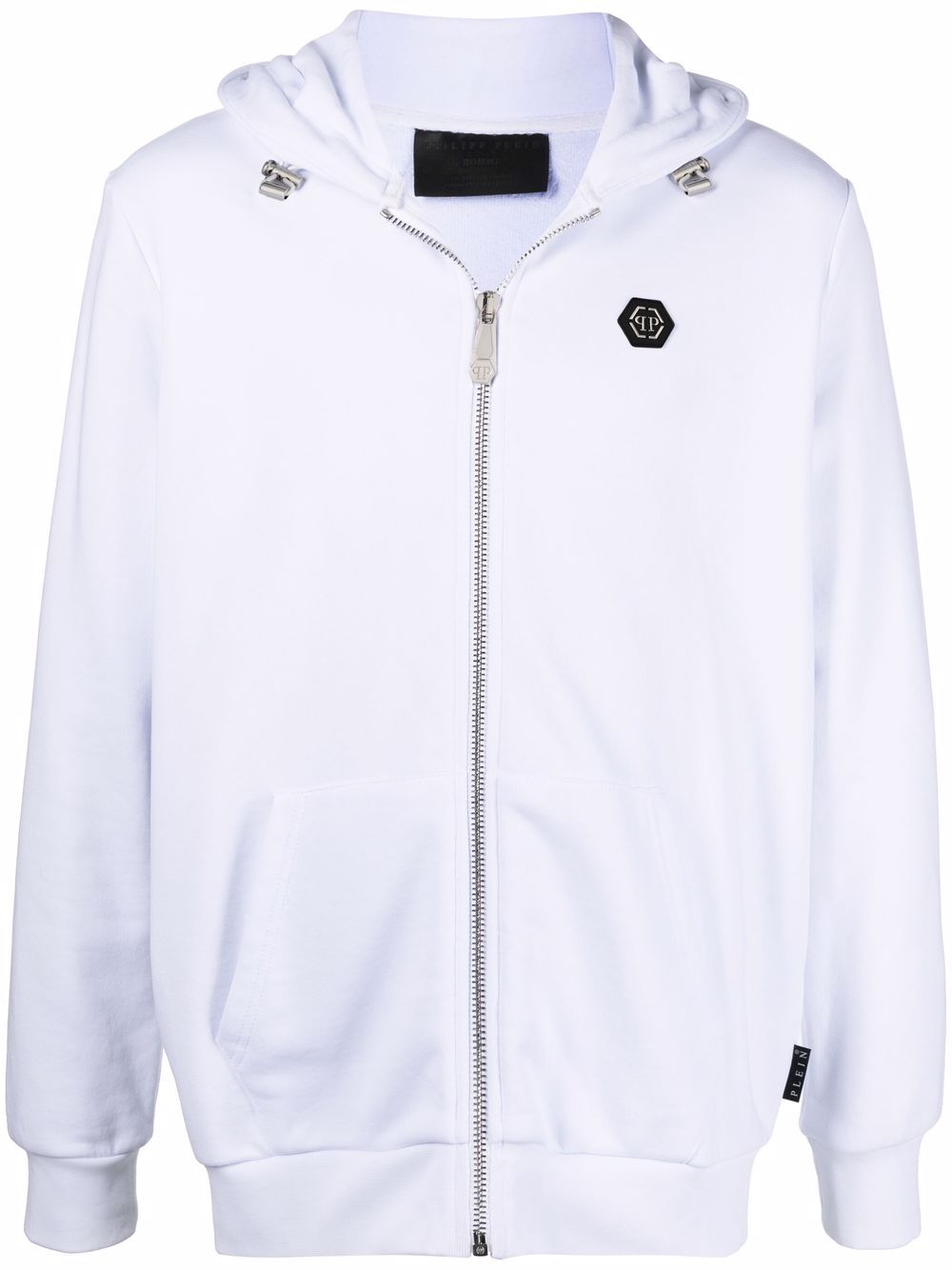 Philipp Plein embellished skull logo-print zip hoodie - White von Philipp Plein