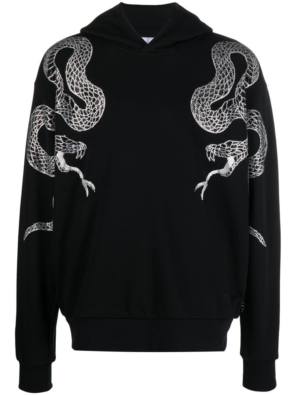 Philipp Plein embellished snake-print detail hoodie - Black von Philipp Plein