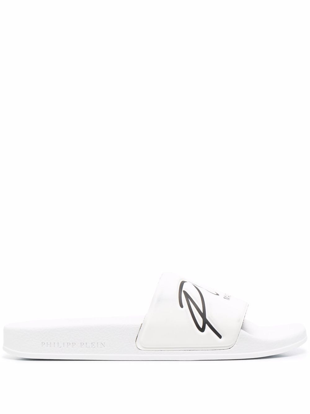 Philipp Plein embossed logo slides - White von Philipp Plein