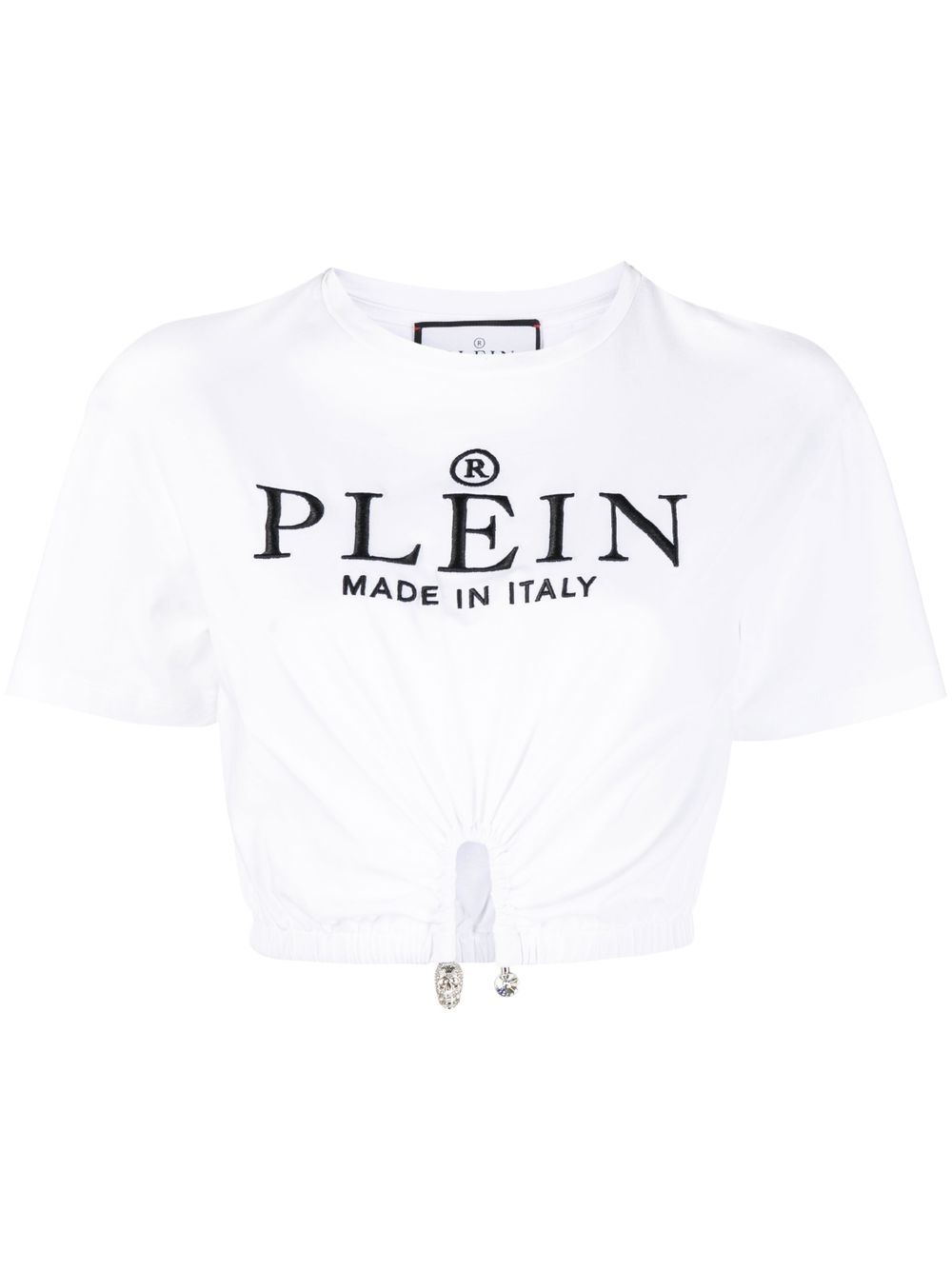 Philipp Plein embroidered-logo cropped T-shirt - White von Philipp Plein