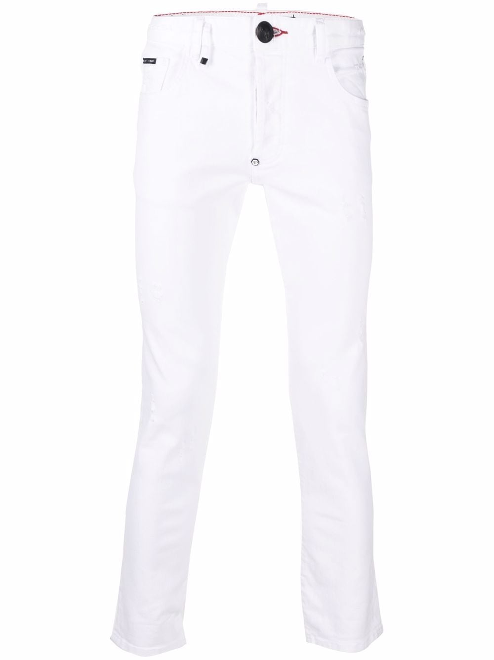 Philipp Plein embroidered-logo slim-fit jeans - White von Philipp Plein