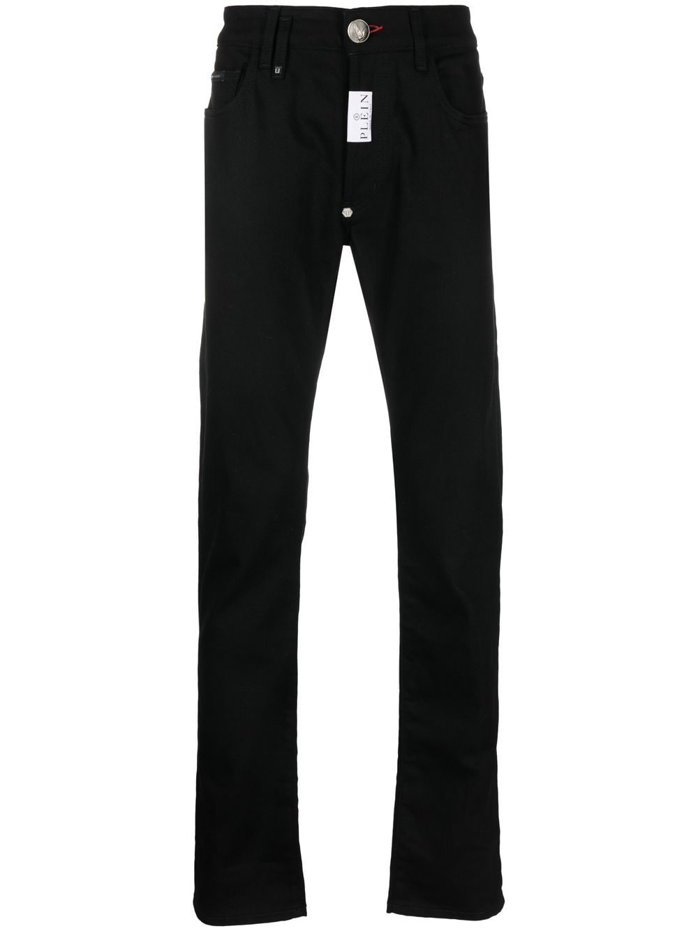 Philipp Plein embroidered-logo straight-leg jeans - Black von Philipp Plein