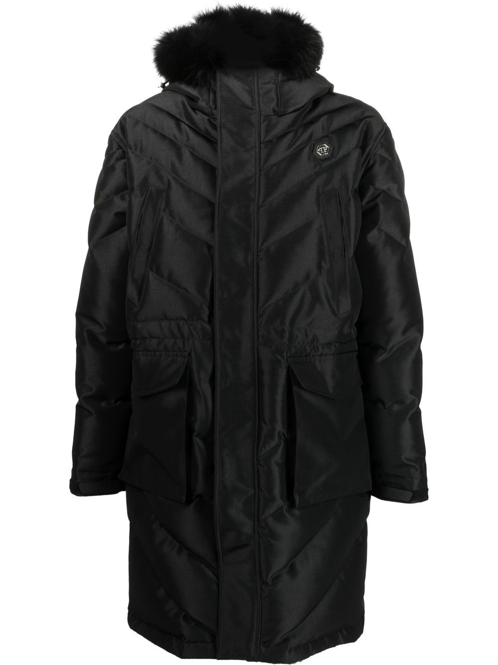 Philipp Plein faux fur-trim parka - Black von Philipp Plein